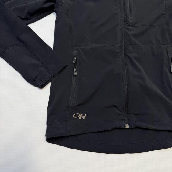 Outdoor Research Jacket Womens Small Black Softshell Hooded Full Zip Hiking - Picture 4 of 14